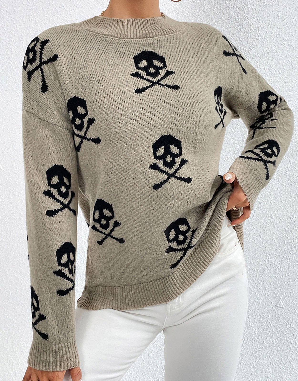 Sweaters for Women 2024 Halloween Trendy Pullover Sweaters Casual Crewneck Sweater