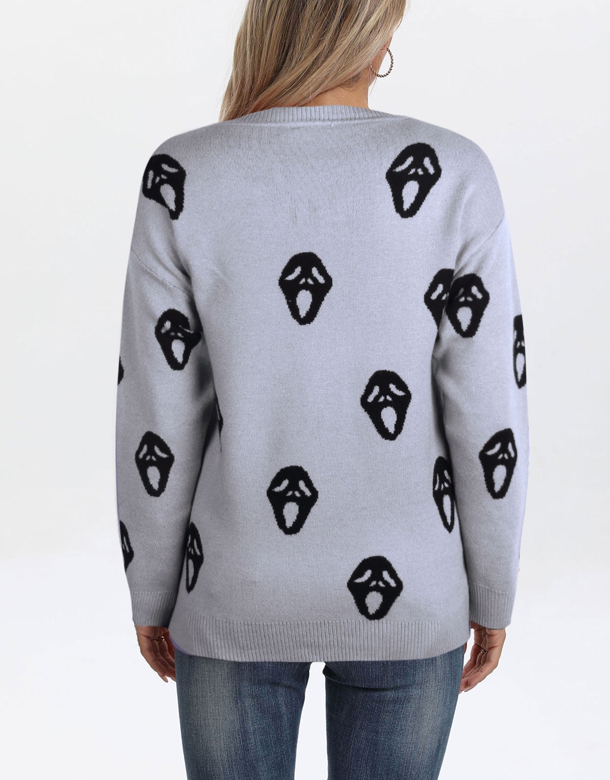 Sweaters for Women 2024 Halloween Trendy Pullover Sweaters Casual Crewneck Sweater