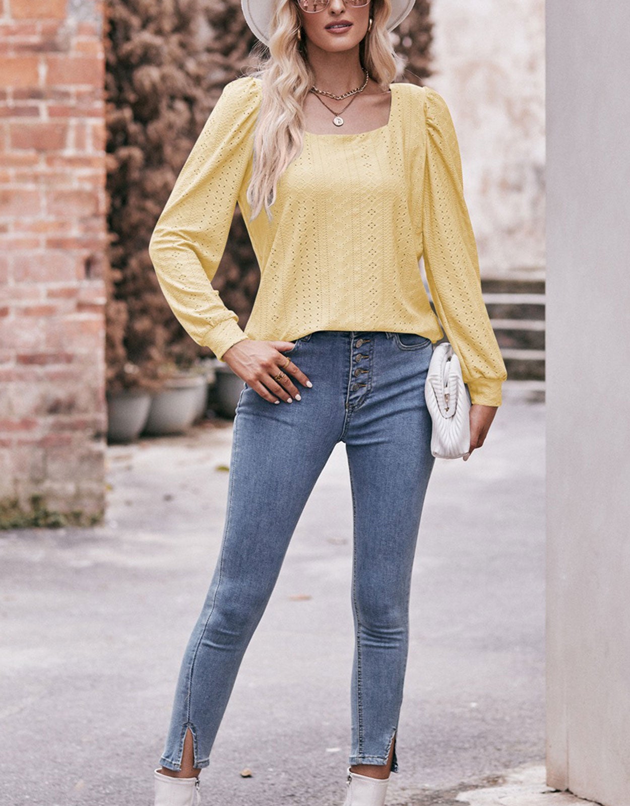 Eyelet Loose Blouse