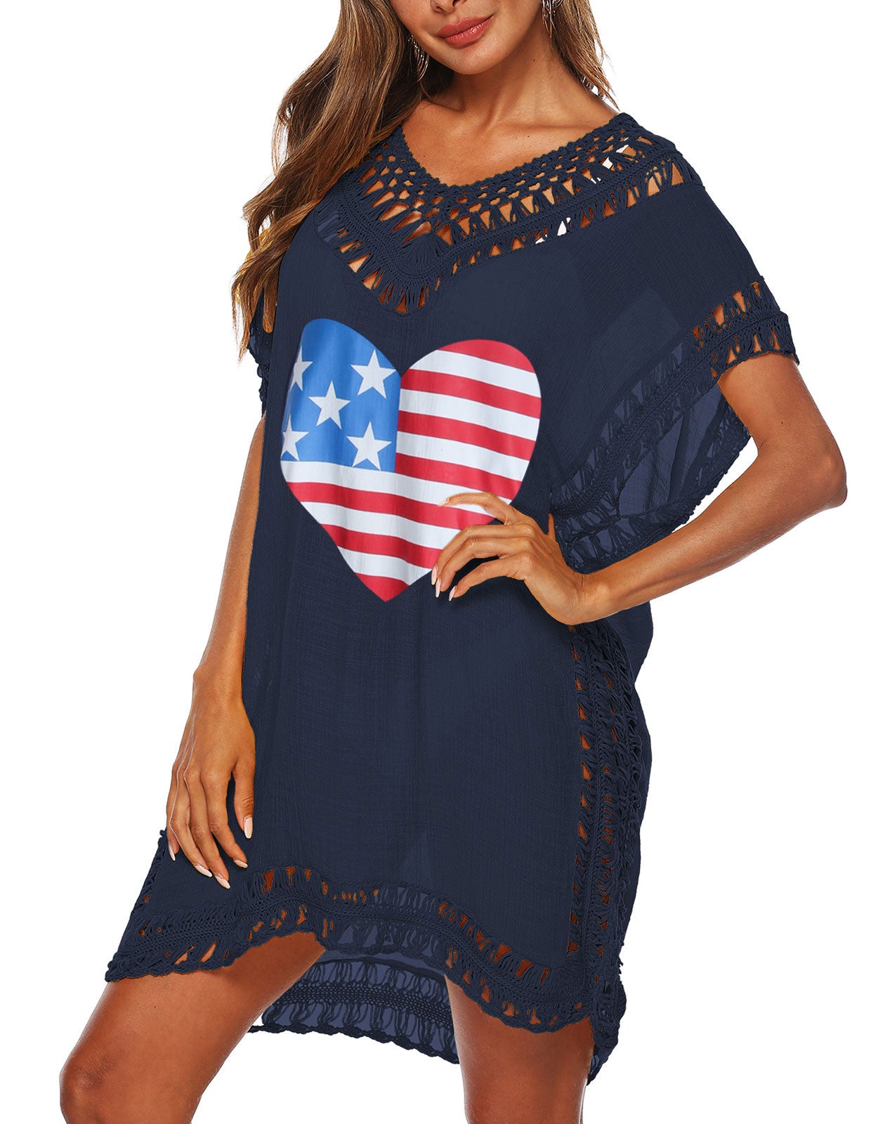 V Neck Loose Swimwear Bathing Suit Cover Up