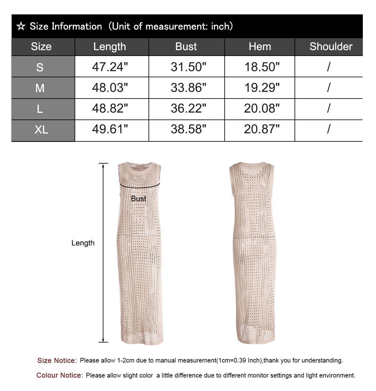 Crochet Swimsuit Cover Up Side Slit Dress