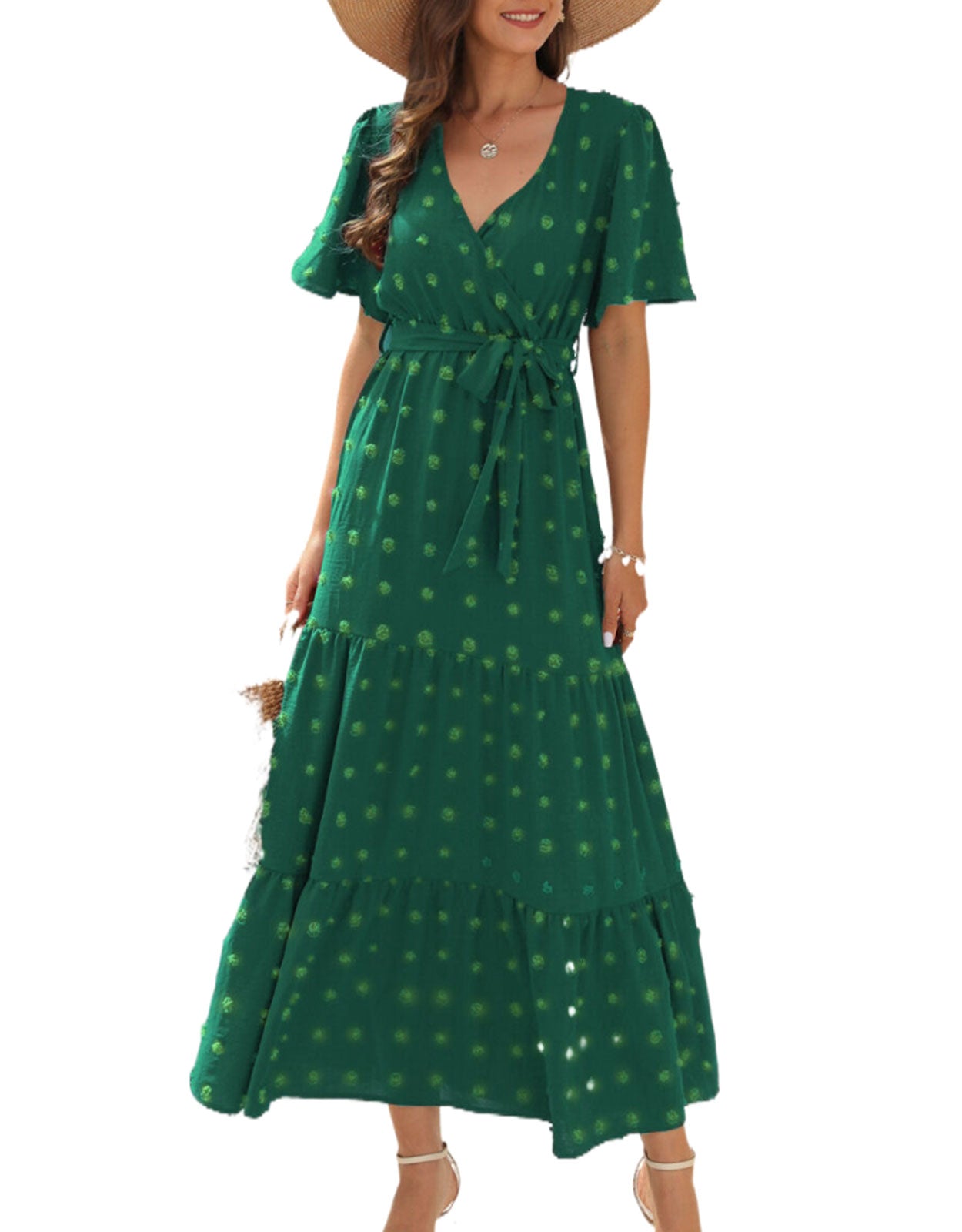 Short Sleeve Belted Dress