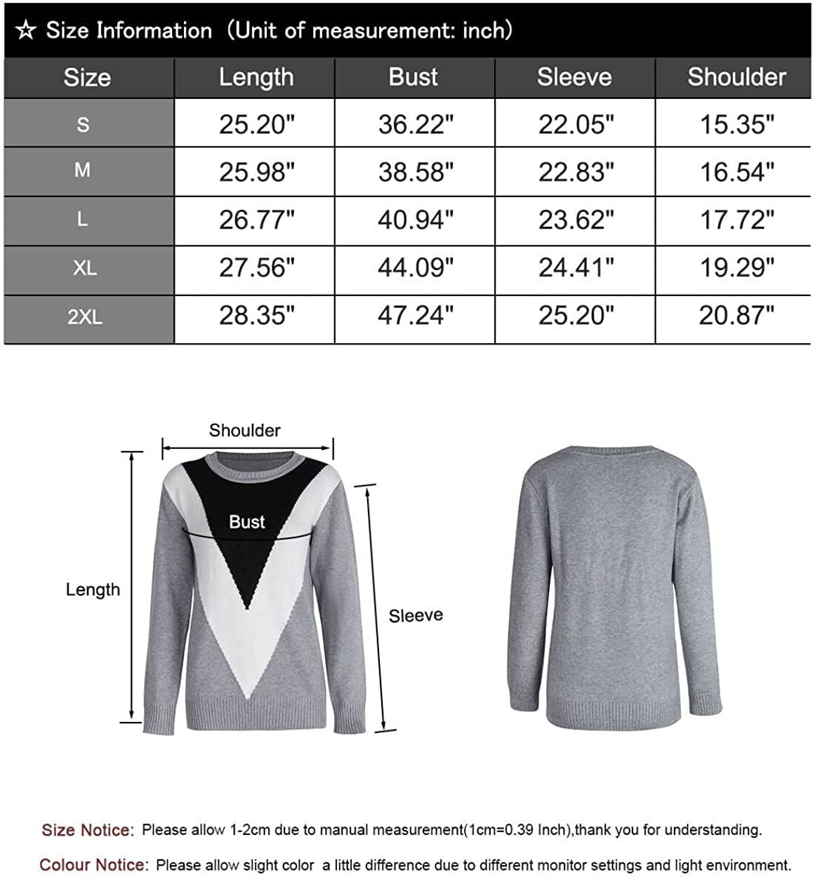 Stitching Color V -shaped Pattern Pullover,So Cute!