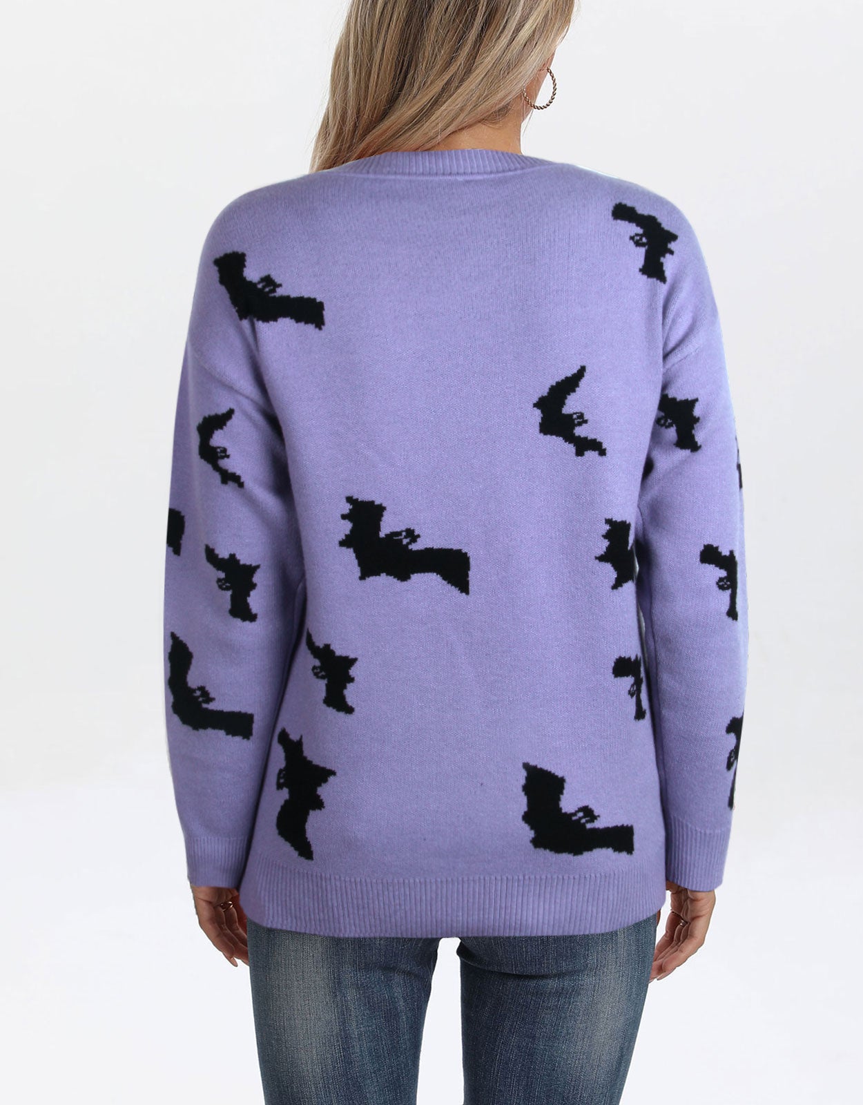 Sweaters for Women 2024 Halloween Trendy Pullover Sweaters Casual Crewneck Sweater