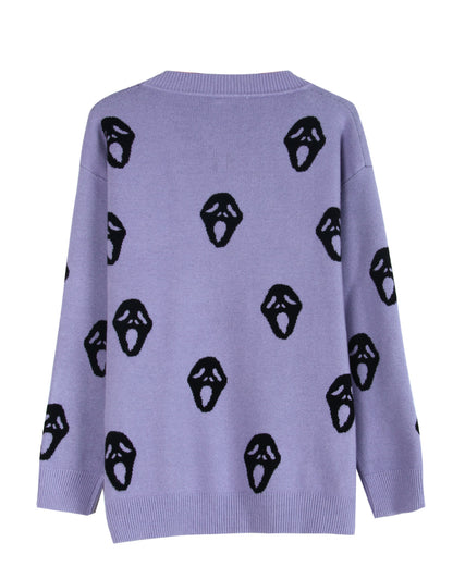 Sweaters for Women 2024 Halloween Trendy Pullover Sweaters Casual Crewneck Sweater