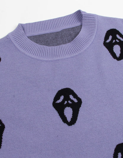 Sweaters for Women 2024 Halloween Trendy Pullover Sweaters Casual Crewneck Sweater