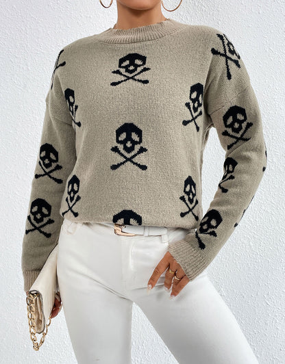 Sweaters for Women 2024 Halloween Trendy Pullover Sweaters Casual Crewneck Sweater