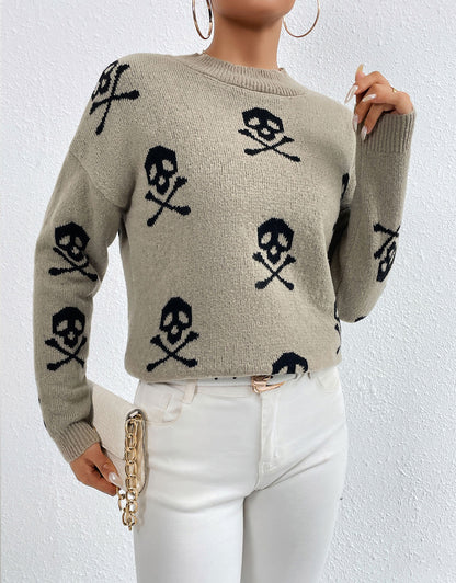 Sweaters for Women 2024 Halloween Trendy Pullover Sweaters Casual Crewneck Sweater