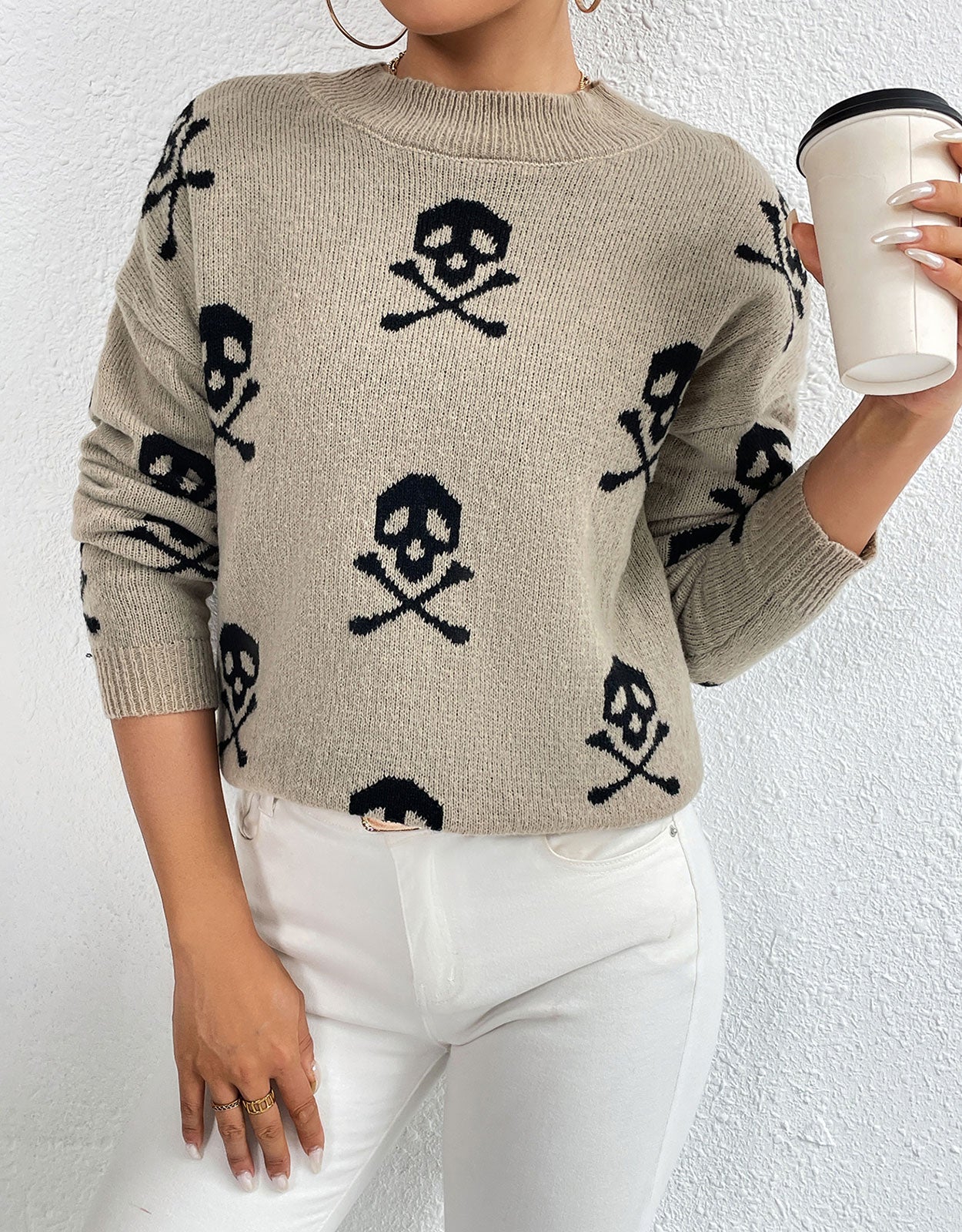 Sweaters for Women 2024 Halloween Trendy Pullover Sweaters Casual Crewneck Sweater
