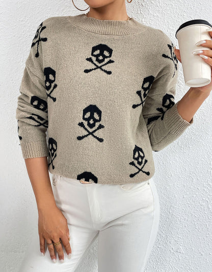 Sweaters for Women 2024 Halloween Trendy Pullover Sweaters Casual Crewneck Sweater