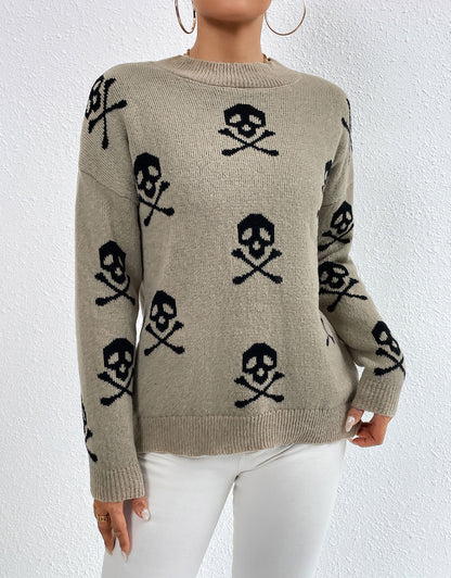 Sweaters for Women 2024 Halloween Trendy Pullover Sweaters Casual Crewneck Sweater