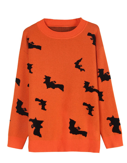 Sweaters for Women 2024 Halloween Trendy Pullover Sweaters Casual Crewneck Sweater