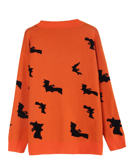 Sweaters for Women 2024 Halloween Trendy Pullover Sweaters Casual Crewneck Sweater