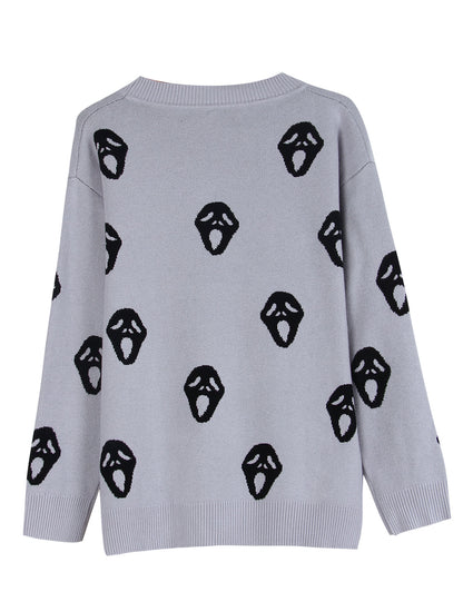 Sweaters for Women 2024 Halloween Trendy Pullover Sweaters Casual Crewneck Sweater