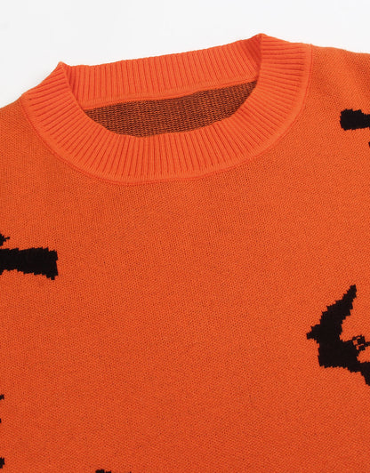Sweaters for Women 2024 Halloween Trendy Pullover Sweaters Casual Crewneck Sweater