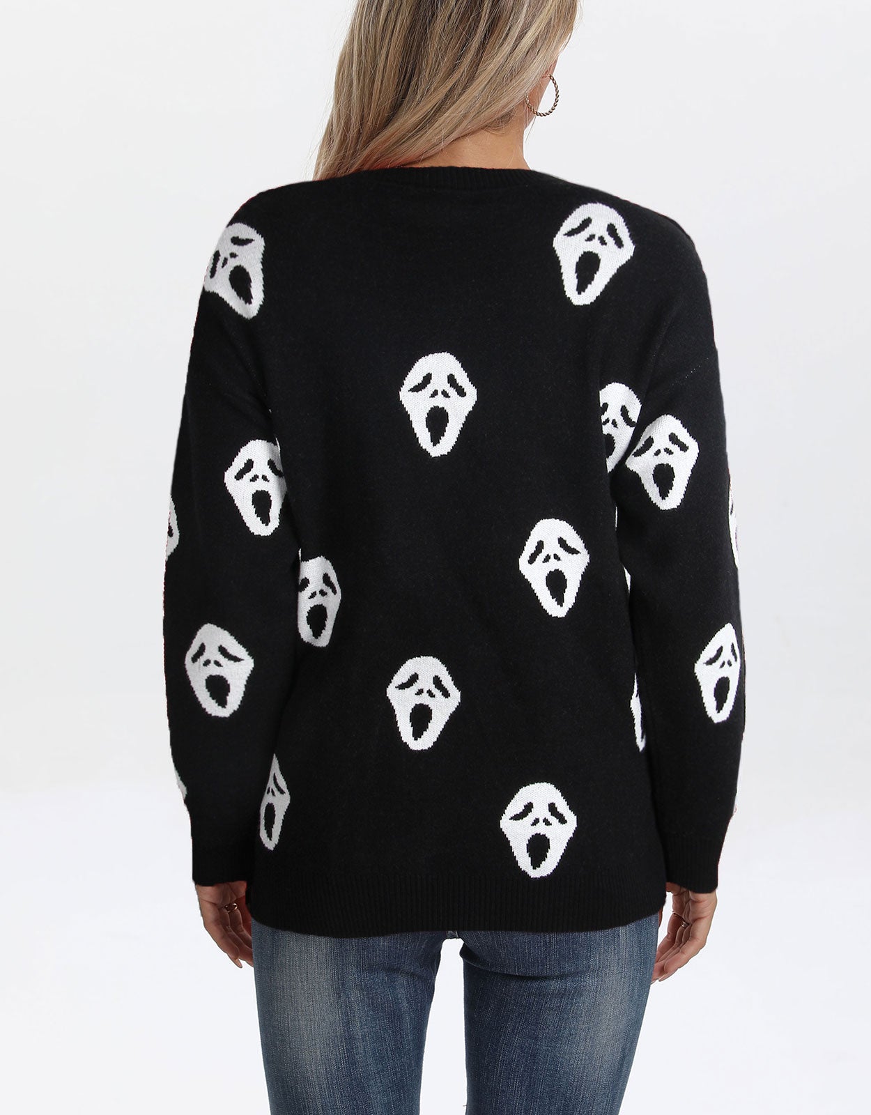 Sweaters for Women 2024 Halloween Trendy Pullover Sweaters Casual Crewneck Sweater