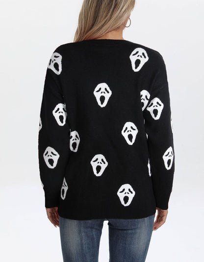 Sweaters for Women 2024 Halloween Trendy Pullover Sweaters Casual Crewneck Sweater