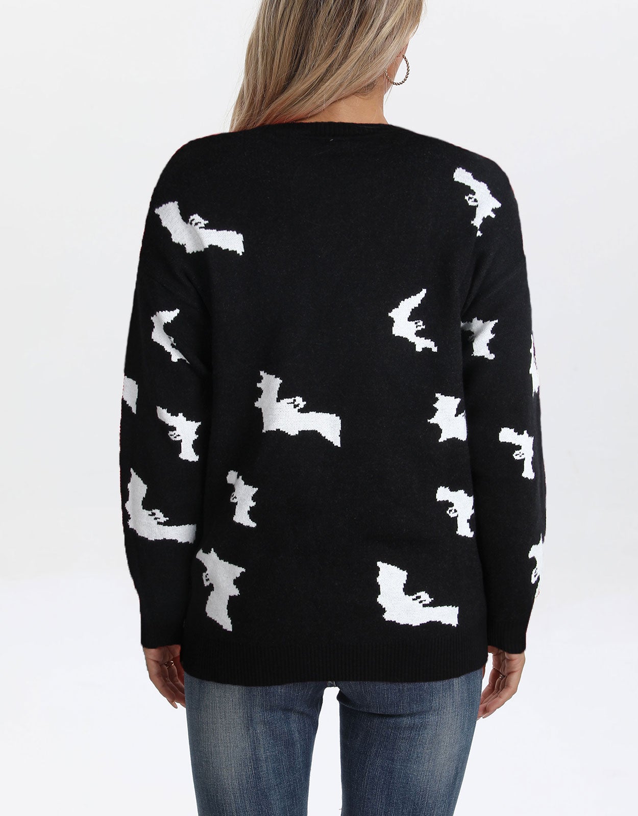 Sweaters for Women 2024 Halloween Trendy Pullover Sweaters Casual Crewneck Sweater