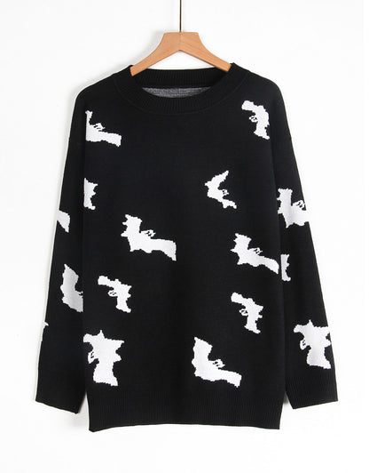 Sweaters for Women 2024 Halloween Trendy Pullover Sweaters Casual Crewneck Sweater