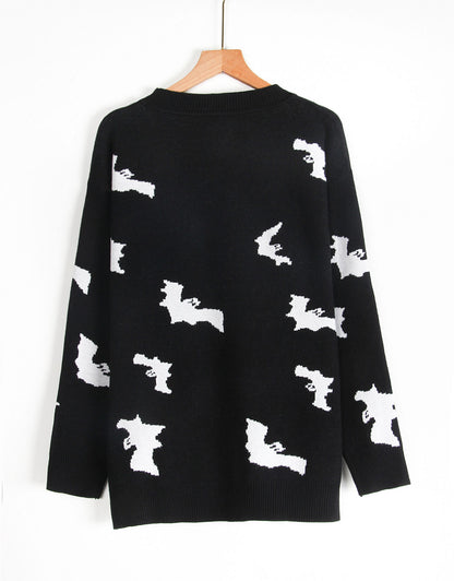Sweaters for Women 2024 Halloween Trendy Pullover Sweaters Casual Crewneck Sweater