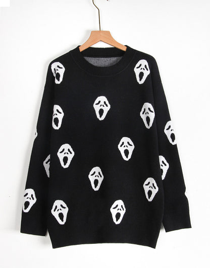Sweaters for Women 2024 Halloween Trendy Pullover Sweaters Casual Crewneck Sweater