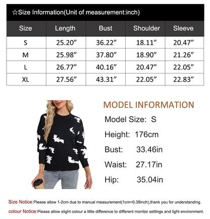 Sweaters for Women 2024 Halloween Trendy Pullover Sweaters Casual Crewneck Sweater