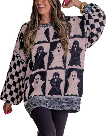 Halloween Checkered Sweater